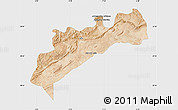 Satellite Map of Tata, single color outside