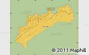 Savanna Style Map of Tata, single color outside