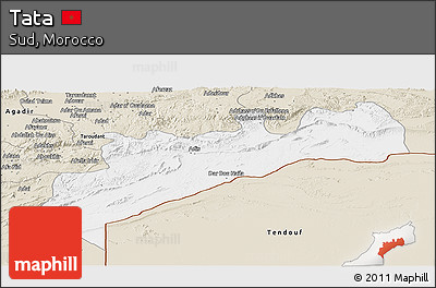 Classic Style Panoramic Map of Tata