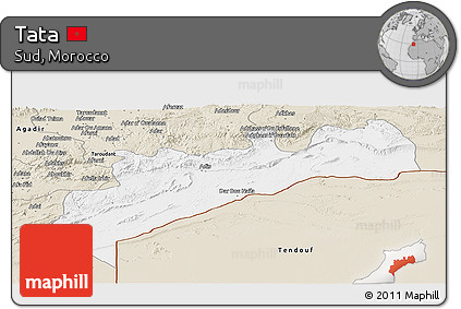 Classic Style Panoramic Map of Tata
