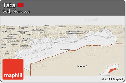 Classic Style Panoramic Map of Tata