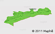 Political Panoramic Map of Tata, cropped outside
