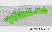 Political Panoramic Map of Tata, lighten, desaturated
