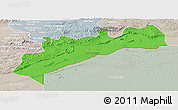 Political Panoramic Map of Tata, lighten, semi-desaturated