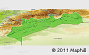 Political Panoramic Map of Tata, physical outside