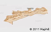 Satellite Panoramic Map of Tata, cropped outside