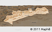 Satellite Panoramic Map of Tata, darken