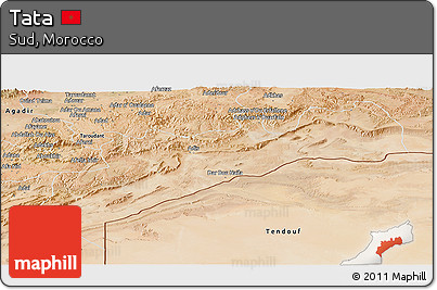 Satellite Panoramic Map of Tata