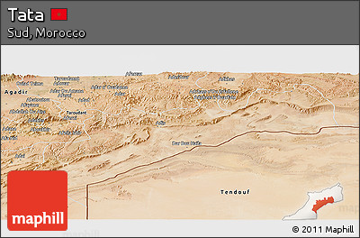 Satellite Panoramic Map of Tata