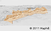 Satellite Panoramic Map of Tata, lighten, desaturated