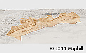 Satellite Panoramic Map of Tata, lighten, semi-desaturated