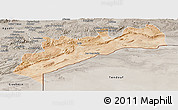 Satellite Panoramic Map of Tata, semi-desaturated