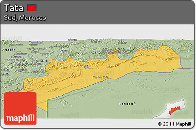 Savanna Style Panoramic Map of Tata