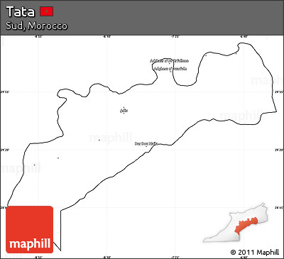 Blank Simple Map of Tata, cropped outside