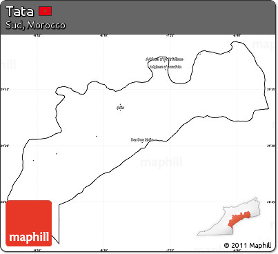 Blank Simple Map of Tata, cropped outside