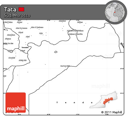 Blank Simple Map of Tata