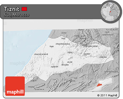 Gray 3D Map of Tiznit