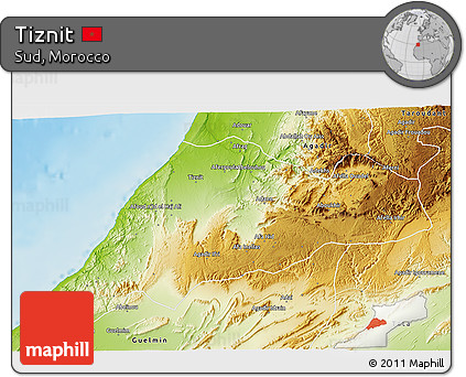 Physical 3D Map of Tiznit