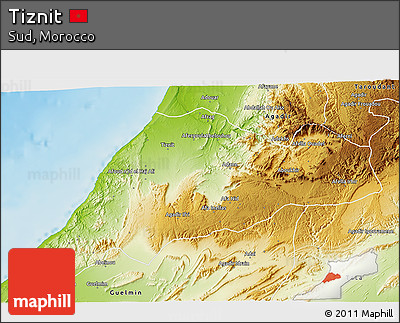 Physical 3D Map of Tiznit