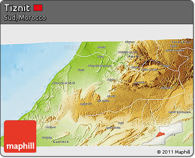 Physical 3D Map of Tiznit