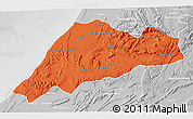Political 3D Map of Tiznit, lighten, desaturated