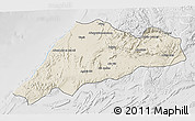 Shaded Relief 3D Map of Tiznit, lighten, desaturated