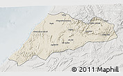 Shaded Relief 3D Map of Tiznit, lighten, semi-desaturated
