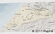 Shaded Relief 3D Map of Tiznit, semi-desaturated