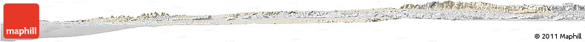 Shaded Relief Horizon Map of Tiznit, desaturated