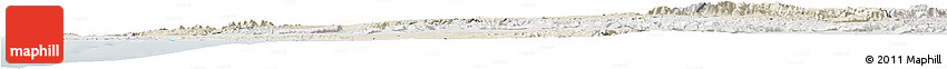 Shaded Relief Horizon Map of Tiznit, lighten, semi-desaturated