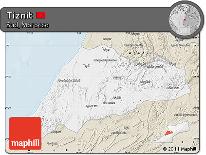 Classic Style Map of Tiznit