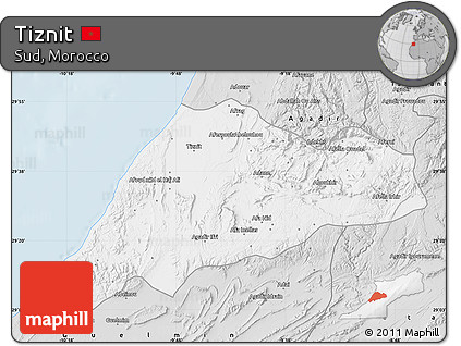 Silver Style Map of Tiznit