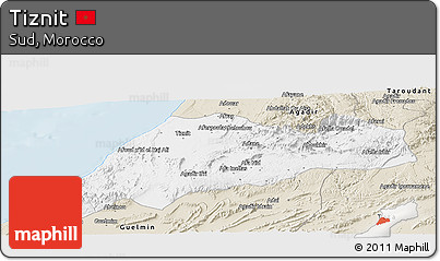 Classic Style Panoramic Map of Tiznit