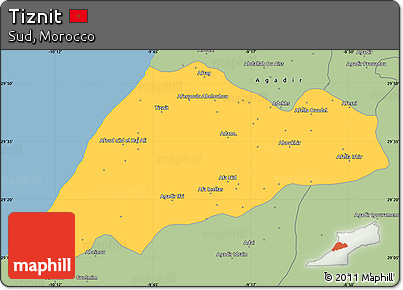 Savanna Style Simple Map of Tiznit