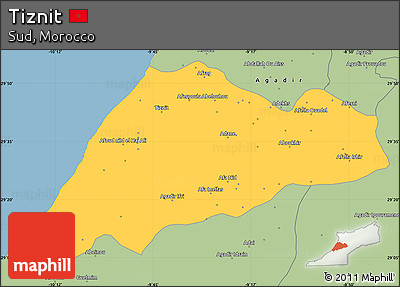 Savanna Style Simple Map of Tiznit