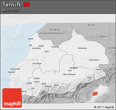 Gray 3D Map of Tensift