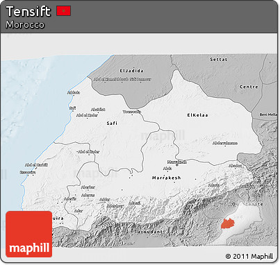 Gray 3D Map of Tensift
