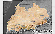 Satellite 3D Map of Tensift, darken, desaturated