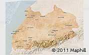 Satellite 3D Map of Tensift, lighten
