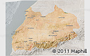 Satellite 3D Map of Tensift, lighten, semi-desaturated