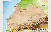 Satellite 3D Map of Tensift, physical outside