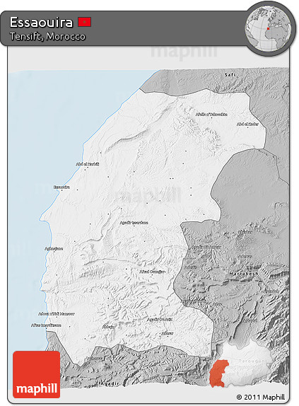 Gray 3D Map of Essaouira