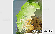 Physical 3D Map of Essaouira, darken
