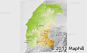 Physical 3D Map of Essaouira, lighten, desaturated