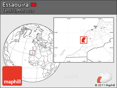 Blank Location Map of Essaouira