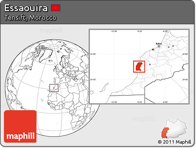 Blank Location Map of Essaouira