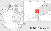 Blank Location Map of Essaouira, highlighted country