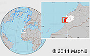 Gray Location Map of Essaouira, highlighted parent region