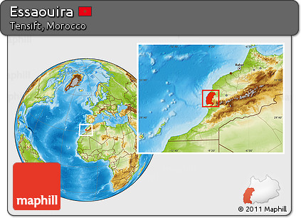 Physical Location Map of Essaouira