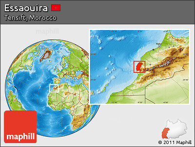 Physical Location Map of Essaouira